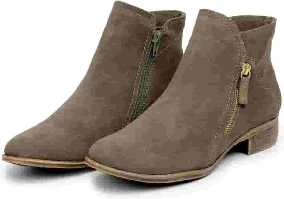 Bota Feminina Chelsea Botinha Cano Curto 100% Em Camurça Legítimo