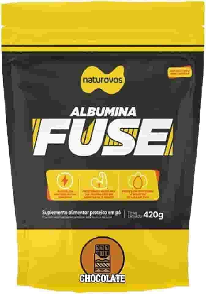 Albumina Fuse Proteína Do Ovo Sem Glúten E Lactose Sabor Chocolate 420g Naturovos
