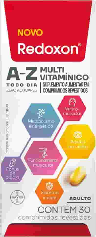 Redoxon Multivitaminico, Suplemento Alimentar, 30 Comprimidos, Fonte de Vitaminas, A, B12, C, D, Ferro, Zinco