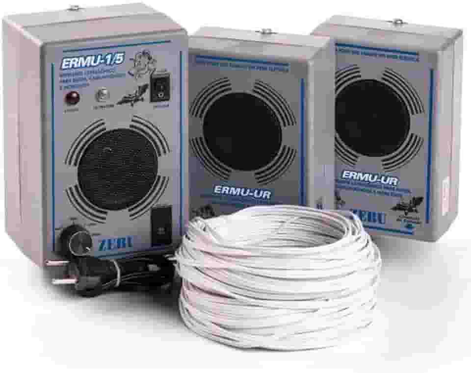 Zebu, K0213, Kit Repelente Ultrassônico Para Rato e Morcego 300M²