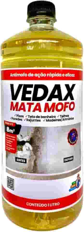 Mata Mofo Vedax 1 Litro Antimofo Guarda Roupa Parede Banheiro Anti Bolor Armário Madeira Rejunte