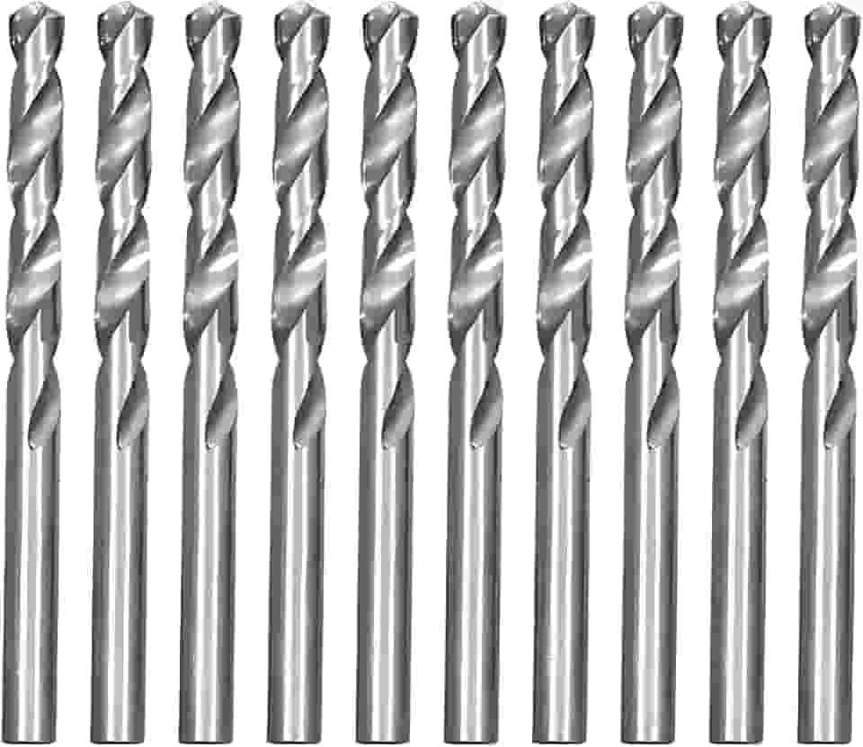 Kit de 10 Brocas para Aço, Metal e Inox, 3mm x 6cm, Aço Carbono Rápido