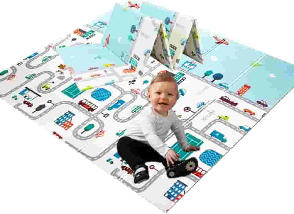 Tapete Térmico Emborrachado Dupla Face Infantil para Atividades Cidade 1,50 x 2,00M - IM43013