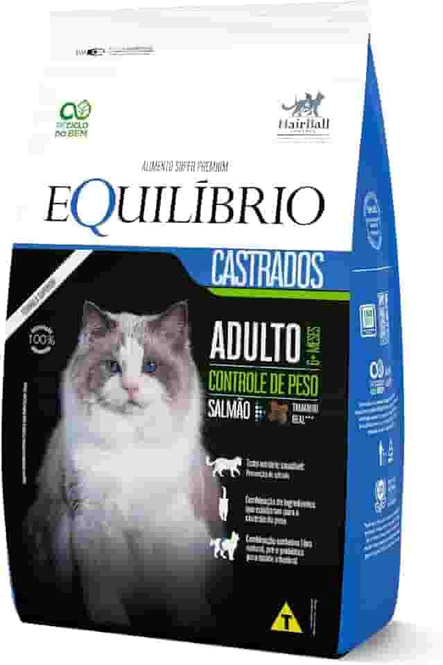 Ração Gatos Equilibrio Adulto Castrado Salmão 1 5Kg