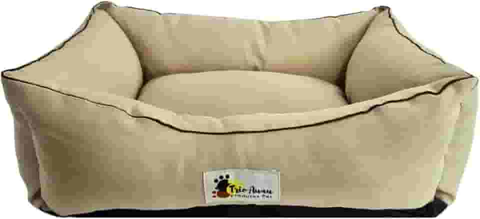 Caminha Cachorro Gato Pet Cama Macia Confortável Zíper Tamanhos P M G (Bege, Pequeno)