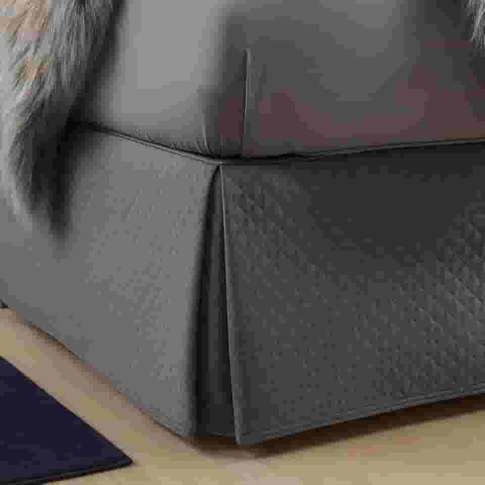 Saia para Cama Box Queen Matelada em Poliéster Lindas Vários Tamanhos (Cinza, Queen)