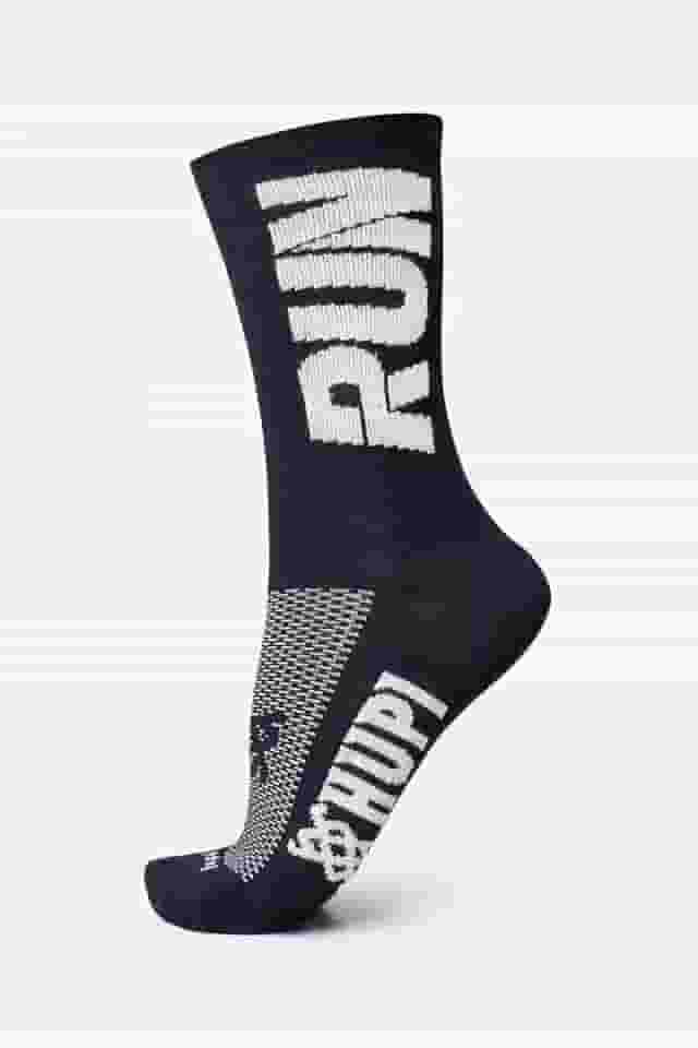 Meia Hupi Run para Corrida Preto/branco, Cor: Preto/branco