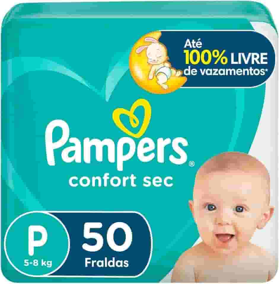 Fralda Pampers Confort Sec Tamanho P 50 Unidades