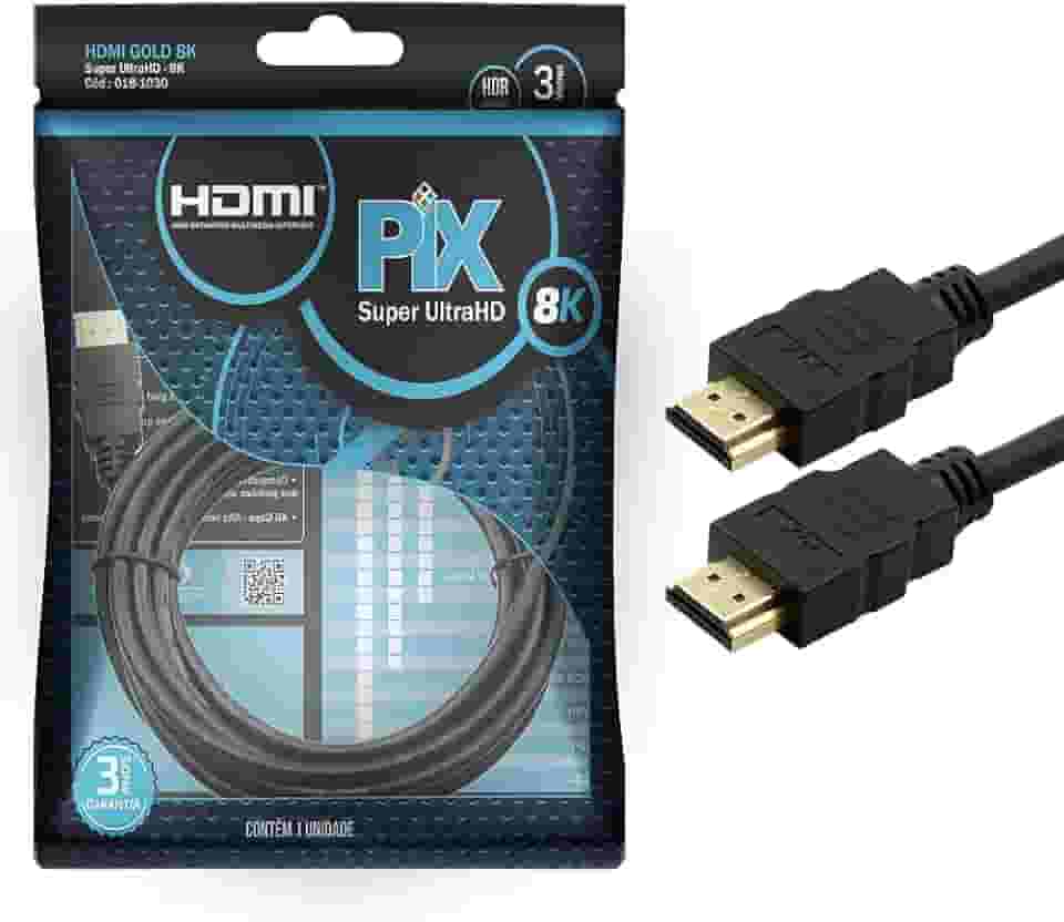 PIX CABO HDMI GOLD 2.1 8K HDR 19P 3M, Pix, 018-1030