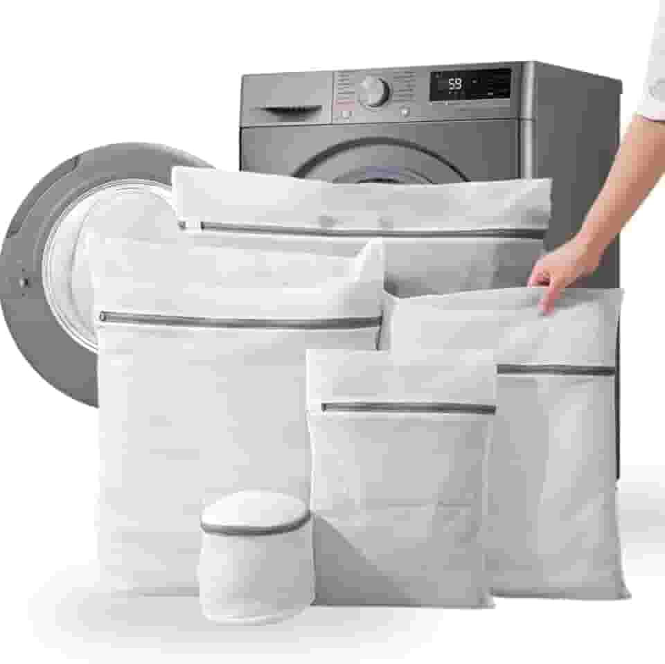 Kit Com 5 Sacos Duráveis Para Lavar Roupas Em Máquina de Lavar, Roupas Delicadas Proteção Total Contra Danos e Desgaste, Perfeito para Roupas Íntimas