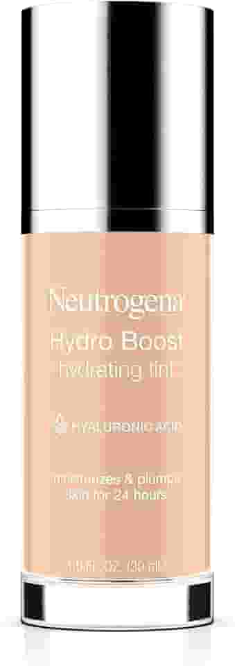 Neutrogena Base hidratante Hydro Boost para pele seca, com ácido hialurônico, gel de água leve, sem óleo, não comedogênico, 10 Classic Ivory, 1 ml