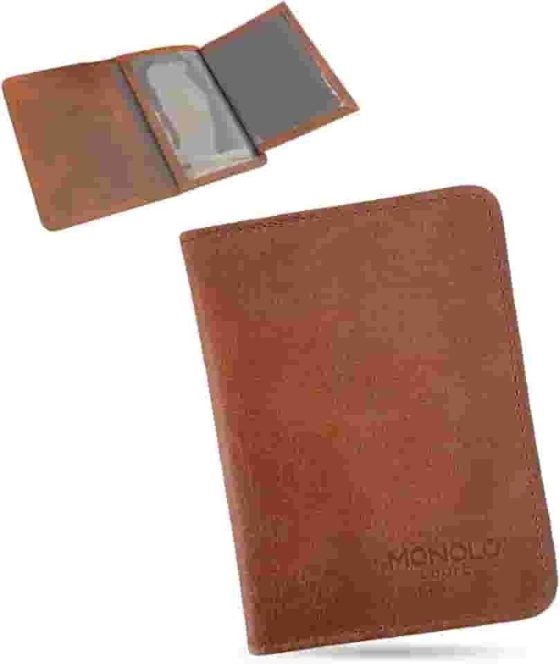 Carteira Porta Cartão Masculina Couro Legítimo Slim RG CNH MONOLO