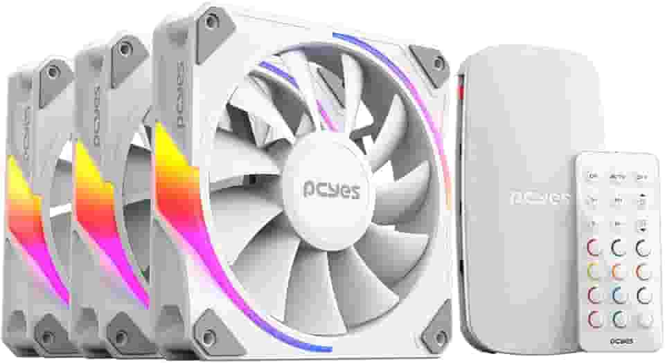 KIT COOLER FAN + CONTROLADORA PARA GABINETE 3UN SANGUE FRIO 3 ARGB WHITE GHOST 120MM PCYES - K3ARGBSF3WGBR