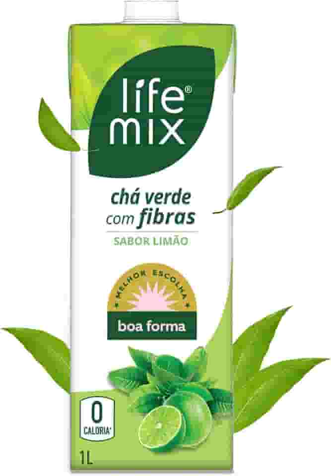 LIFE MIX - Chá Verde de Limão Zero Caloria - Sem Conservantes, Sem Corantes e Sem Adição de Açúcares - Delicioso, Nutritivo e Enriquecido com Fibras Vegetais - Stevia de 3° Geração - 1L