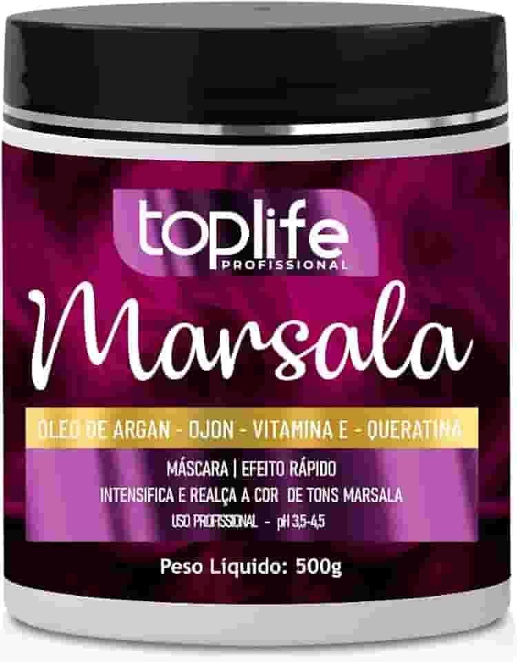 Máscara Matizadora e Tonalizante Marsala Toplife Profissional 500g