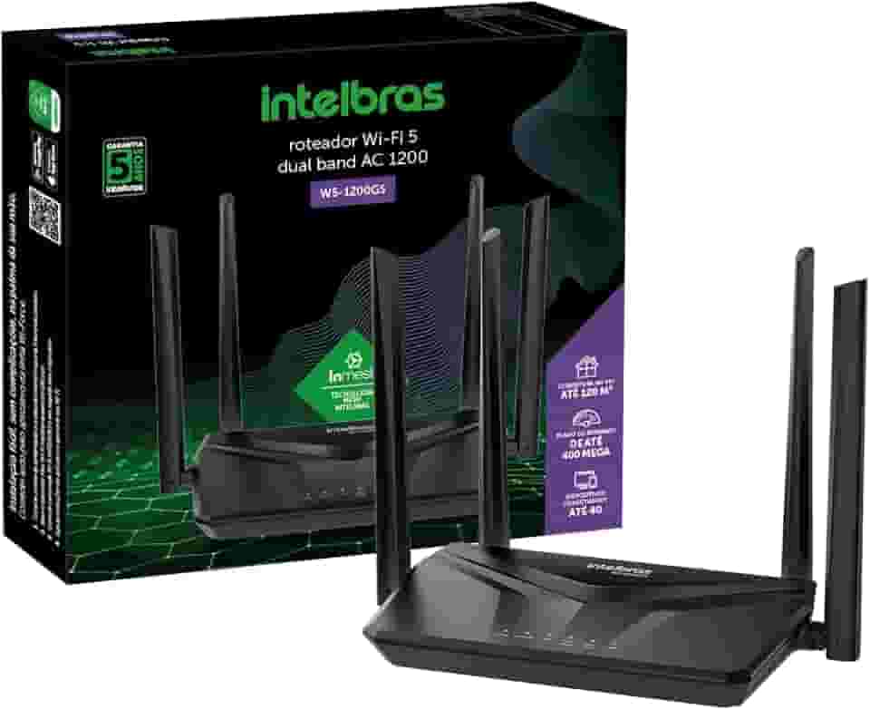 Roteador Wi-fi W5 1200GS Preto Intelbras
