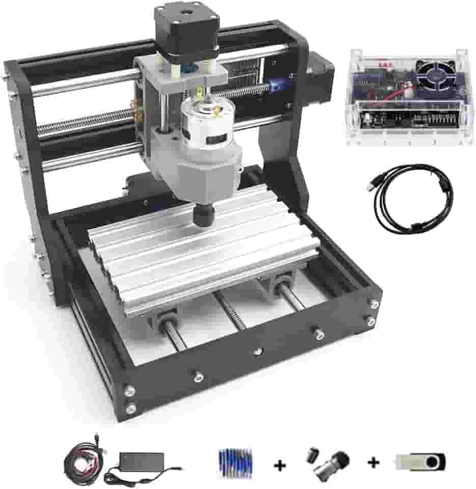 CNCTOPBAOS Kit de mini roteador CNC 1610 PRO, 3 eixos para desktop GRBL controle, máquina de gravação, gravação em acrílico, PVC, PCB, plástico, fresadora de madeira