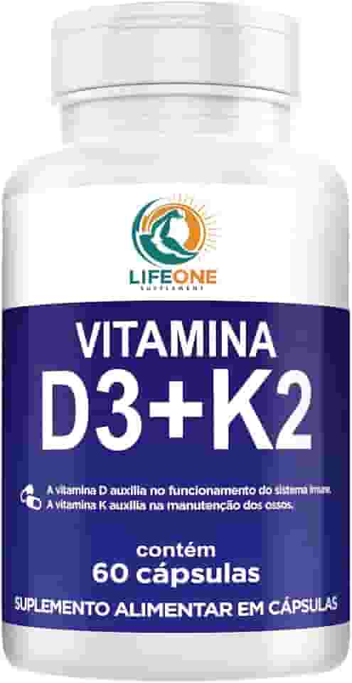 Vitamina D3 K2 MK-7, 2000ui 60 Cápsulas - Life One