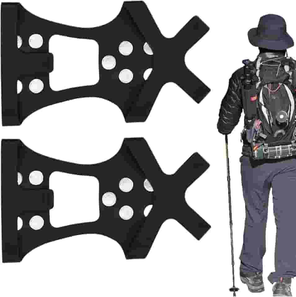 Chuteiras de tração para caminhada,Crampon Traction Cleats | Punhos de neve no com 8 pontas para pesca no,Grampos de tração para calçados para escalada de inverno, pesca e montanhismo