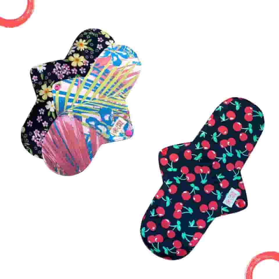 Kit com 3 Absorvente ecológico 2 noturnos 1 Super Circulare