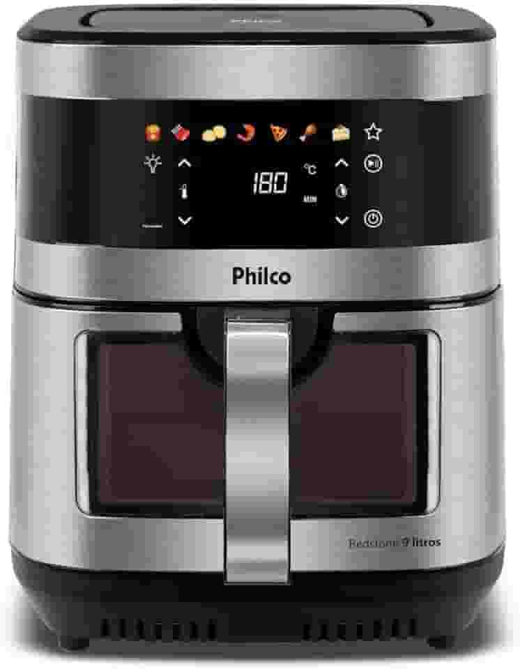 Air Fryer Philco 9L Visor Glass Painel Digital PAF90C 127