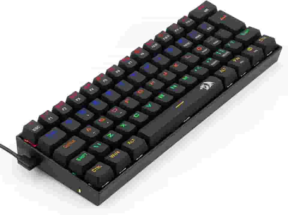 TECLADO GAMER MECANICO LAKSHMI RAINBOW PRETO SWITCH PRETO ABNT2 SWITCH BLACK