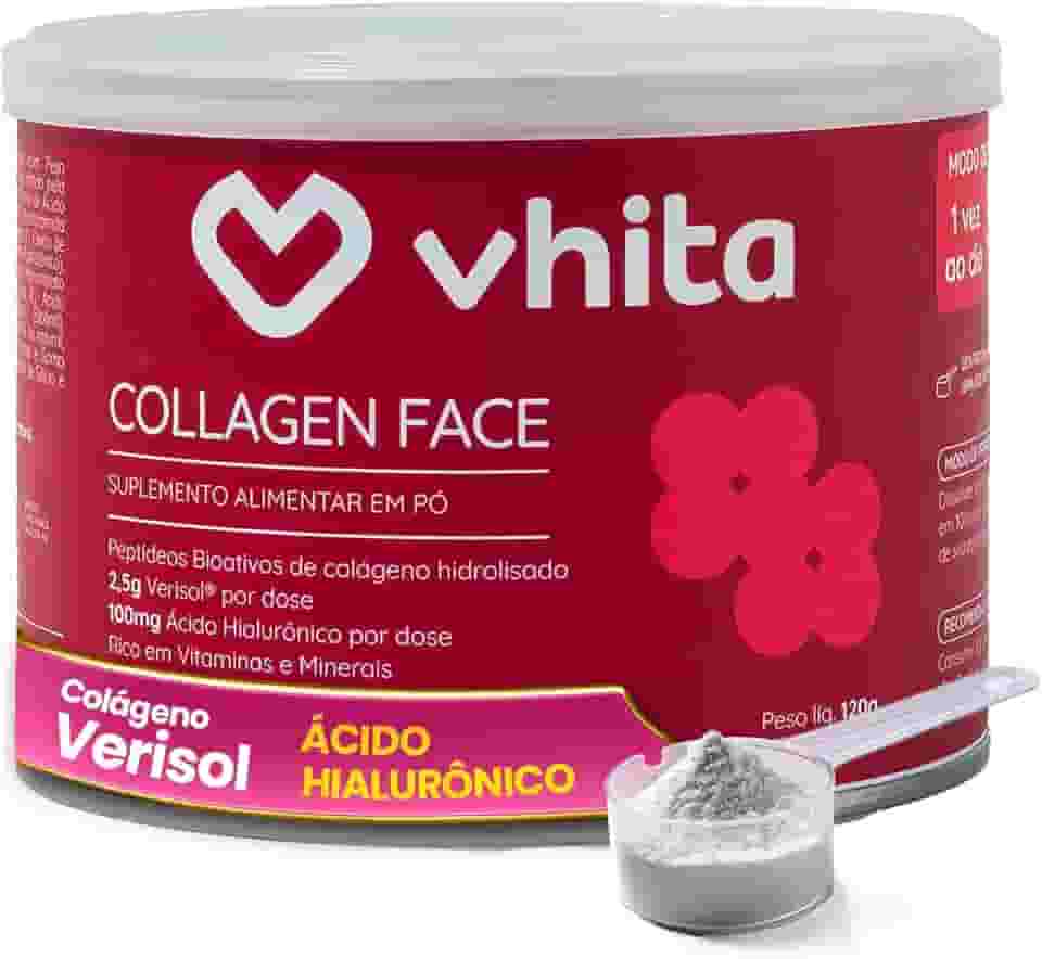 Colágeno Hidrolisado Verisol Com Ácido Hialuronico Em Pó Frutas Vermelhas 120gr - Vhita