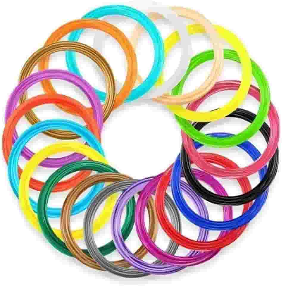 Refil Filamento PLA Kit 20 Rolos 100 M Caneta 3D