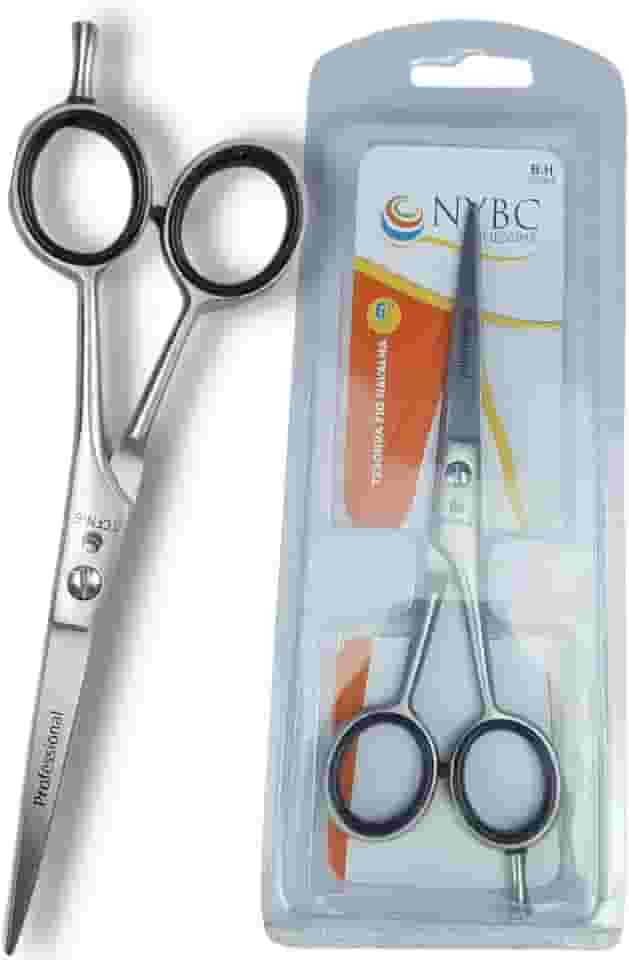 Tesoura Cabelo Fio Navalha 6" (15,2 cm) Profissional Aço Inox 420 Ajustável NYBC Beauty TCFN-6