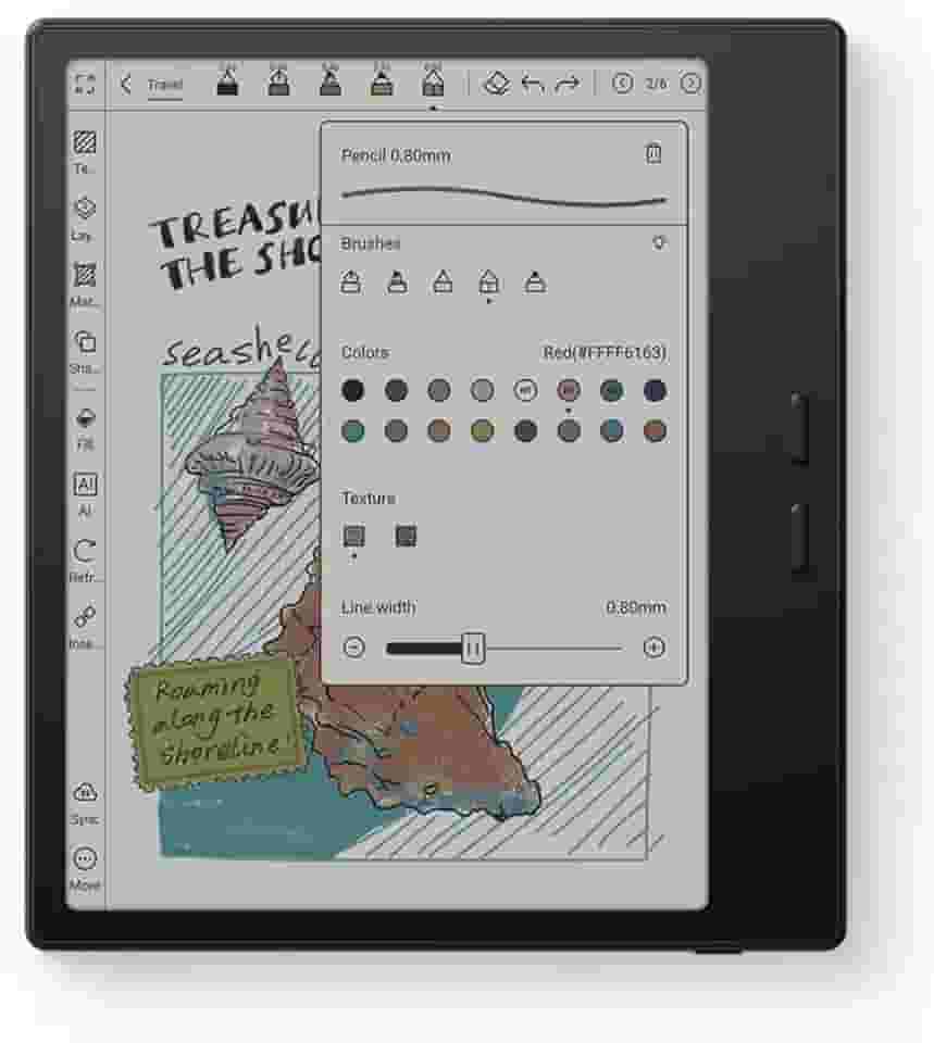 BOOX Tablet Go Color 7 Gen II E Ink Tablet 4G 64G Suporte Active Stylus InkSense (preto)