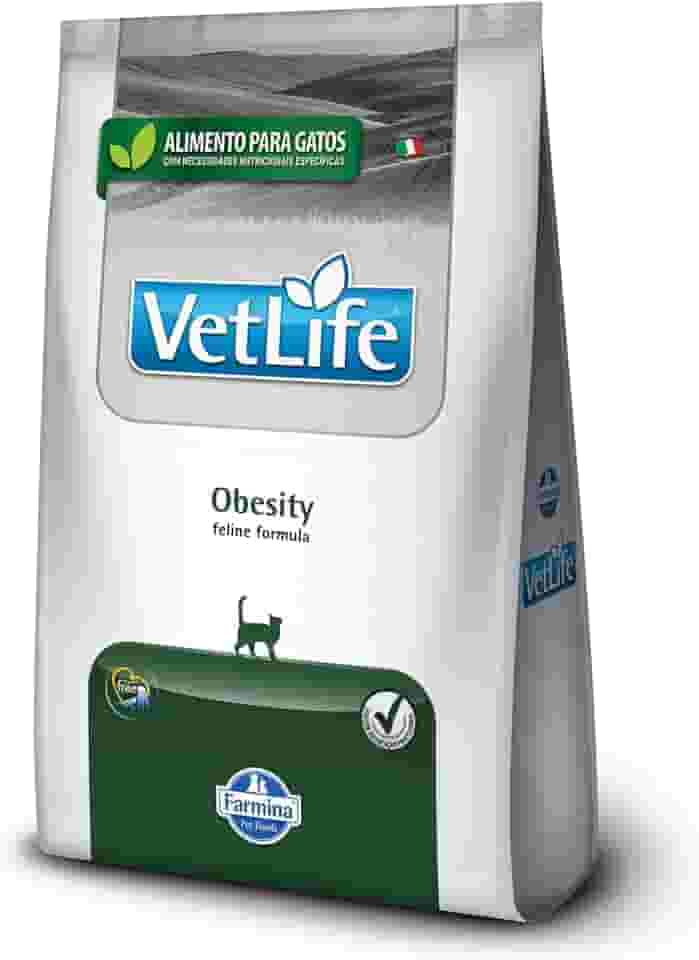 Ração Farmina Vet Life Natural Obesity para Gatos Adultos Obesos 2Kg