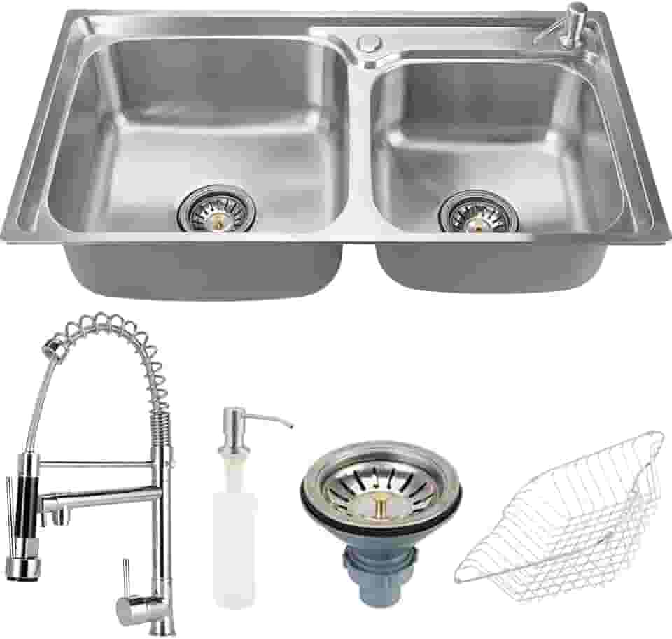 Pingoo.casa, Cuba Dupla com Acessórios Misturador Gourmet Munim - Prata