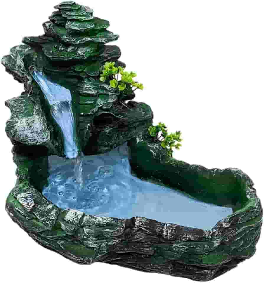 Fonte Agua Cascata decorativa Laguinho tipo pedra cinza