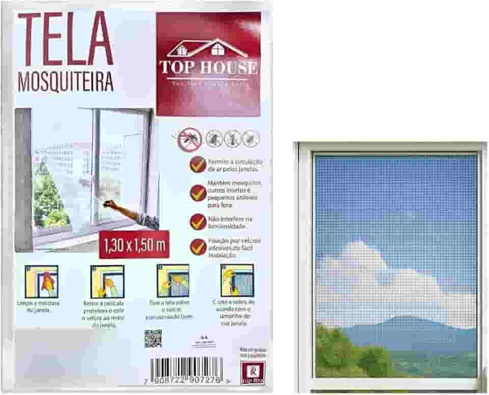 Tela Mosquiteiro Para Janela 130 X 150 cm Com Velcro Incluído Mosquiteiro Fácil De Instalar Tela De Proteção Para Janela Contra Mosquitos E Insetos Adaptável A Qualquer Janela Prática E Segura