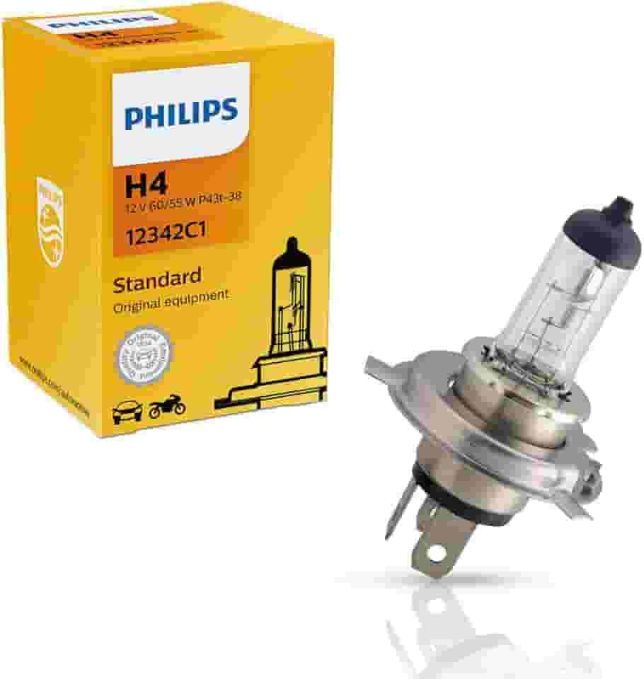 Lâmpada Farol H4 12V 60/55W - Philips 12342C1
