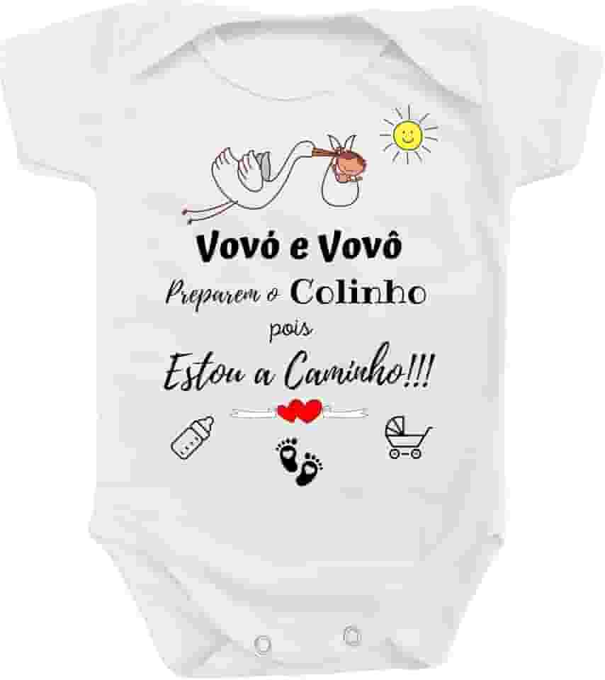 Body Roupa Bebê Vovó Vovô Anunciação Estou Caminho Avó Avô