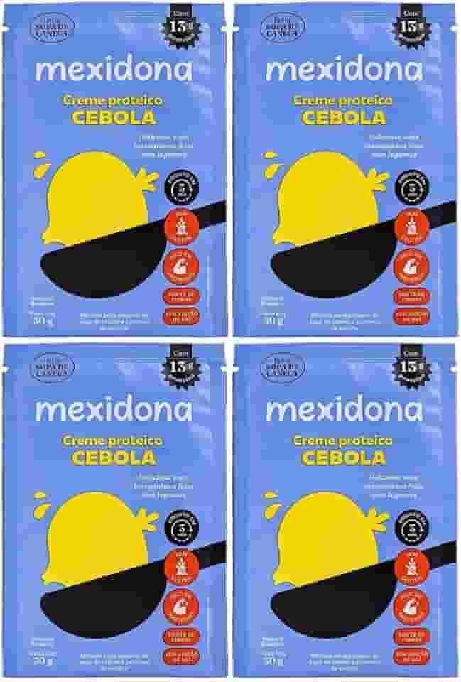 Kit com 4 Pacotes de Sopa de Caneca Creme Proteico Cebola de 30g cada - Mexidona