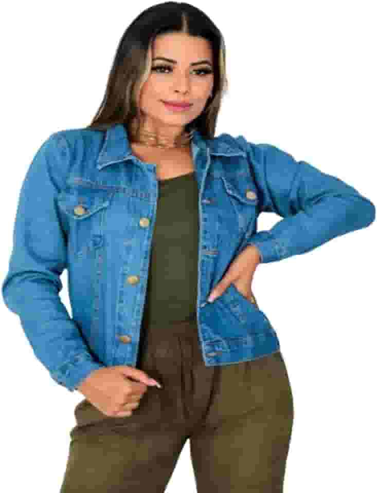 Jaqueta Jeans Premium Tradicional Feminina - Azul