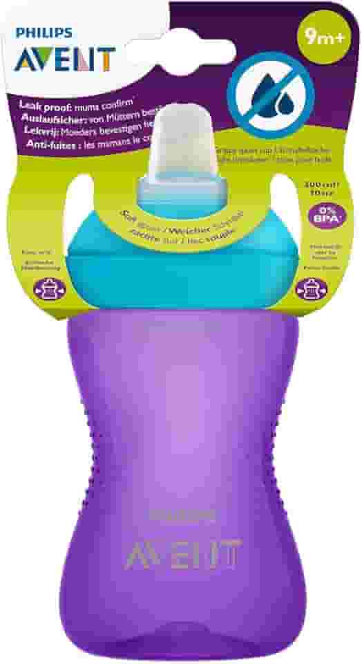 Copo de transição com bico de silicone Roxo e Azul 9M+ 802/02