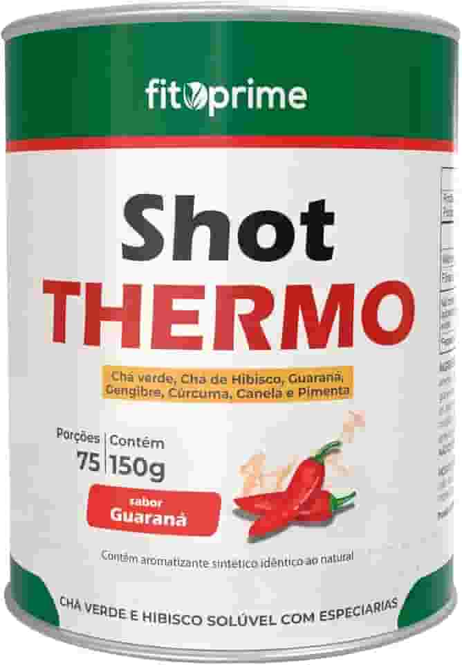 Shot Thermo Fitoprime Chá Verde, Chá De Hibisco, Guaraná, Gengibre, Cúrcuma, Canela, Pimenta Lata 150g Sabor Guaraná