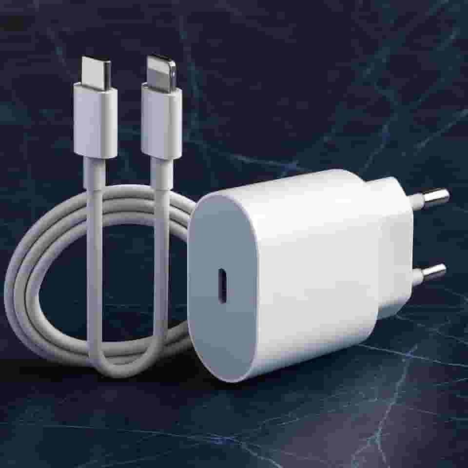 Kit Carregador Super Turbo Premium® Entrada Tipo C + Cabo Compatível com Todos Dispositivos iPhone X Xr SE 11 12 13 14 Premium IOS Android Galaxy, Tablets, Notebooks, Tablets Carga Ultra Rápido