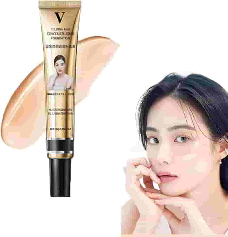 Base de corretivo Fv, base de cobertura total, corretivo duradouro, base Fv Tender The Skin Foundation, corretivo Fv Facial Blemish Concealer Base de mudança de cor, (natural)