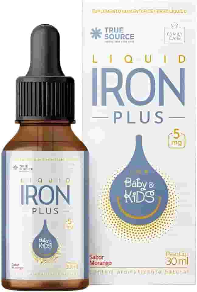 True Source Líquido de Ferro para Bebês e Crianças 30ml Morango