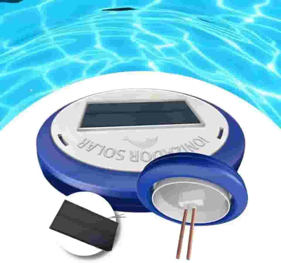 Ionizador solar para piscina de até 60 mil litros com refil de eletrodo de cobre (BRANCO)