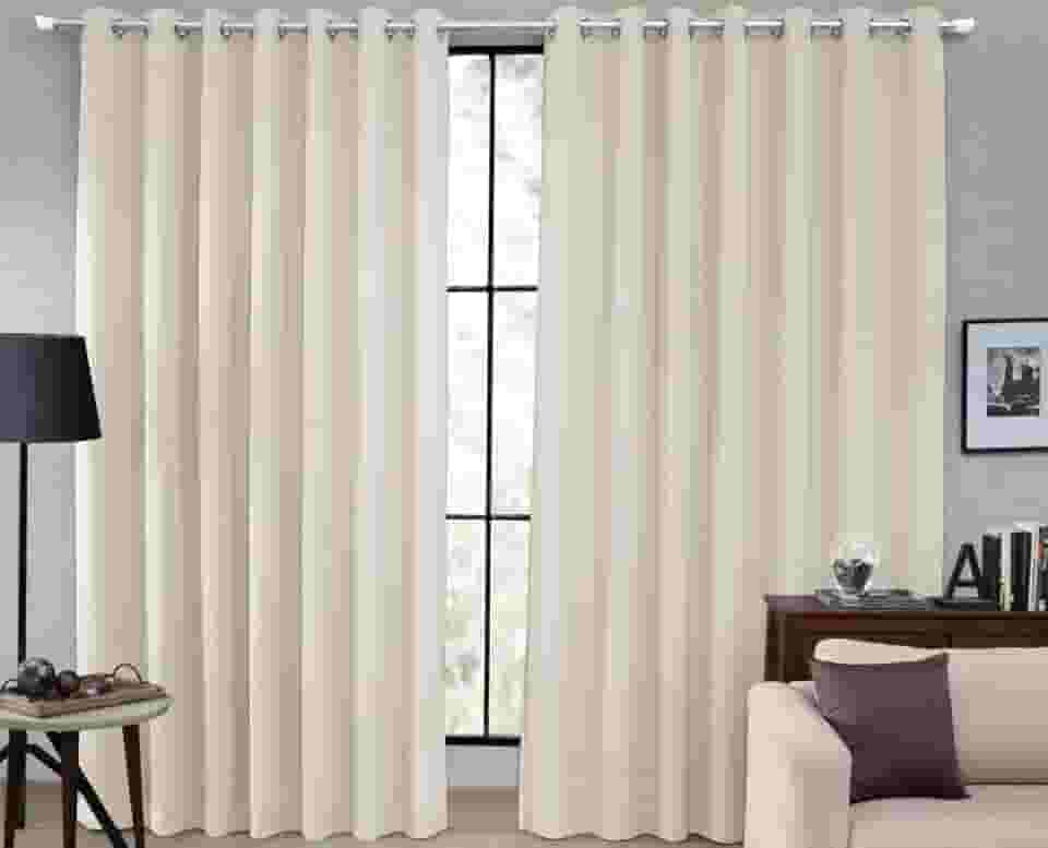 Cortina Tecido Blackout Corta Luz 80% para Sala, Quarto e Escritório 2,70 X 2,30m (Palha)