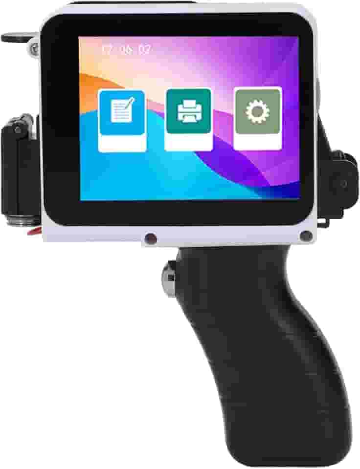 Pistola de Impressora a Jato de Tinta Portátil, 2-12,7 Mm de Altura de Impressão Cartucho de Tinta de Secagem Rápida Impressora Portátil para Data e Hora Logotipo do Código de
