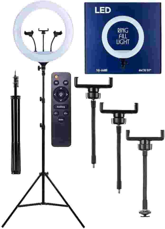 Iluminador Led Ring Light De 18 Polegadas Lives Tripé 215cm