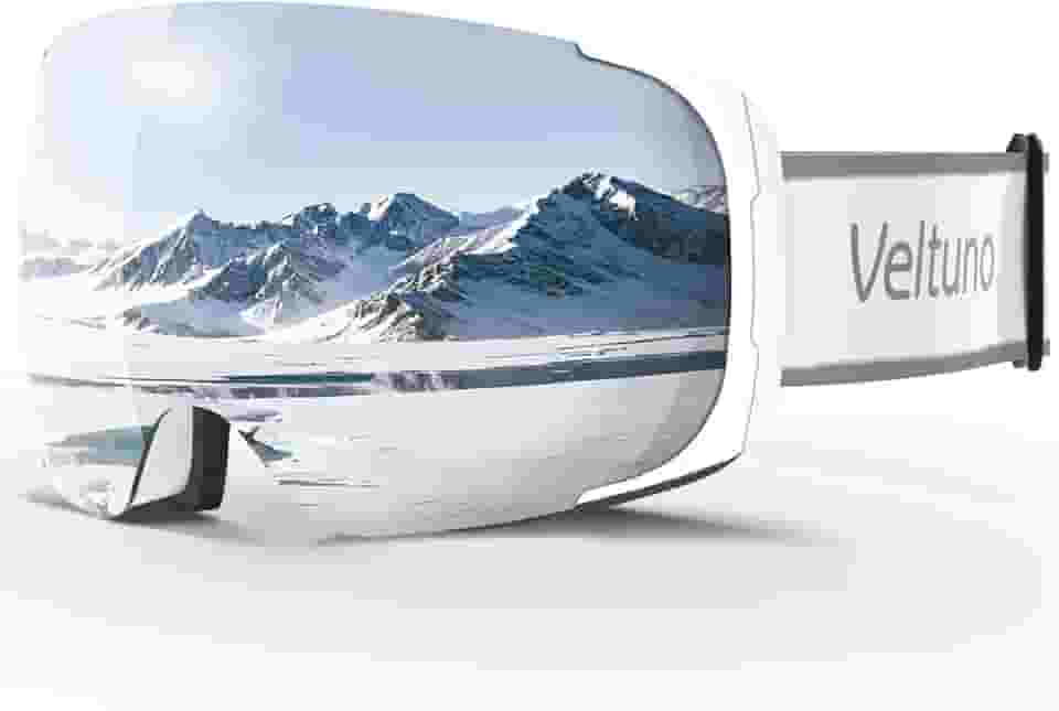 Veltuno Óculos de esqui para homens, mulheres, adultos e jovens, óculos de snowboard OTG, antineblina, proteção UV, visão ampla