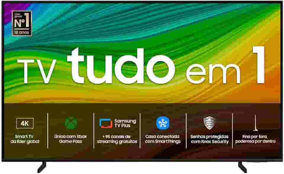 Samsung Smart TV 55" QLED 4K 55Q60D - Tecnologia de Pontos Quânticos, Design AirSlim