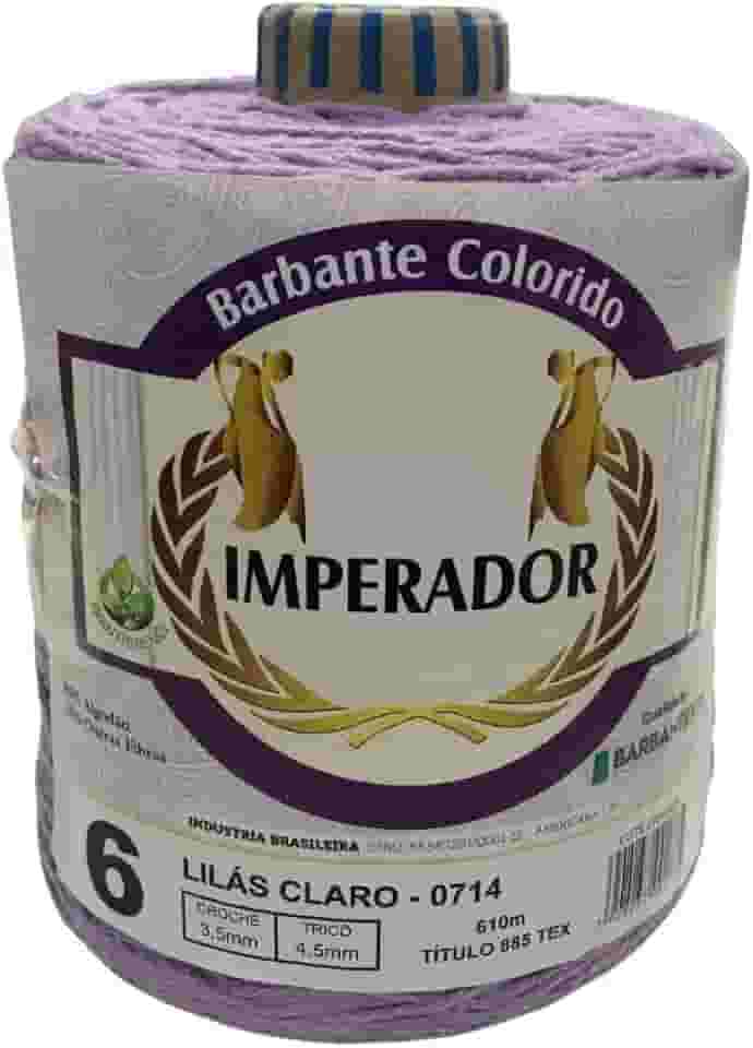 Barbante Colorido Imperador Fio 6 para Crochê e Tricô (LILÁS)